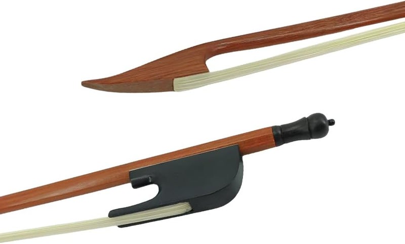 YoungMonic Cello Bow 4/4 Baroque Styled Crafted From Ebony Wood Frog Brazilwood Stick Featuring A Robust and Straight Design - Image 1